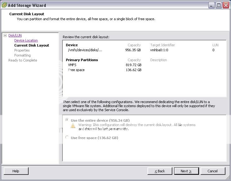 Add Storage Wizard